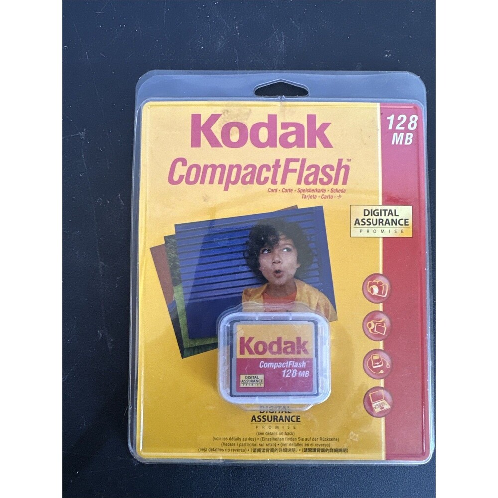 Kodak CompactFlash 128MB Memory Card Type 1 CF Card Vintage Retro Camera Tech